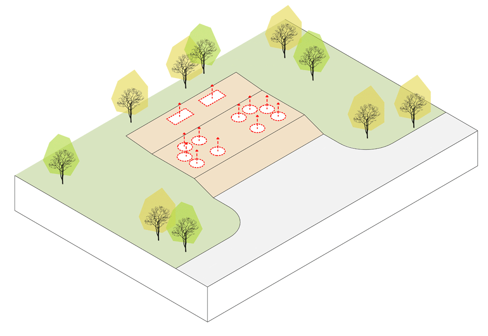 BIM Architecture | Bamboo Shadow Swinging Non Gender Public Restrooms: Anshi Roll Toilet/Row Building