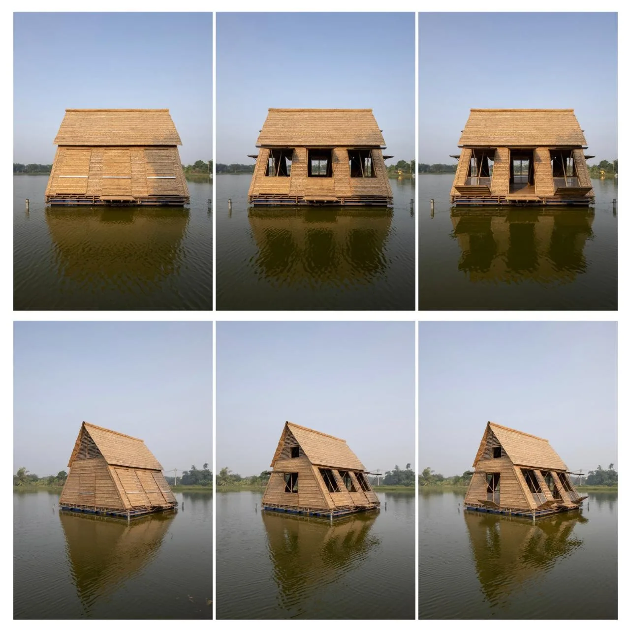 BIM Architecture | Adapting to Climate Change, Floating Bamboo Houses/H& P Architects