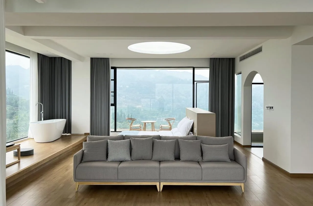 BIM Architecture | Yuntai Yueye: Floating Homestay/Iwakawa Architecture Design in Tea Fields