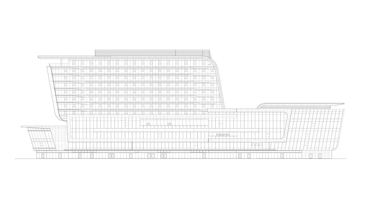 South elevation view