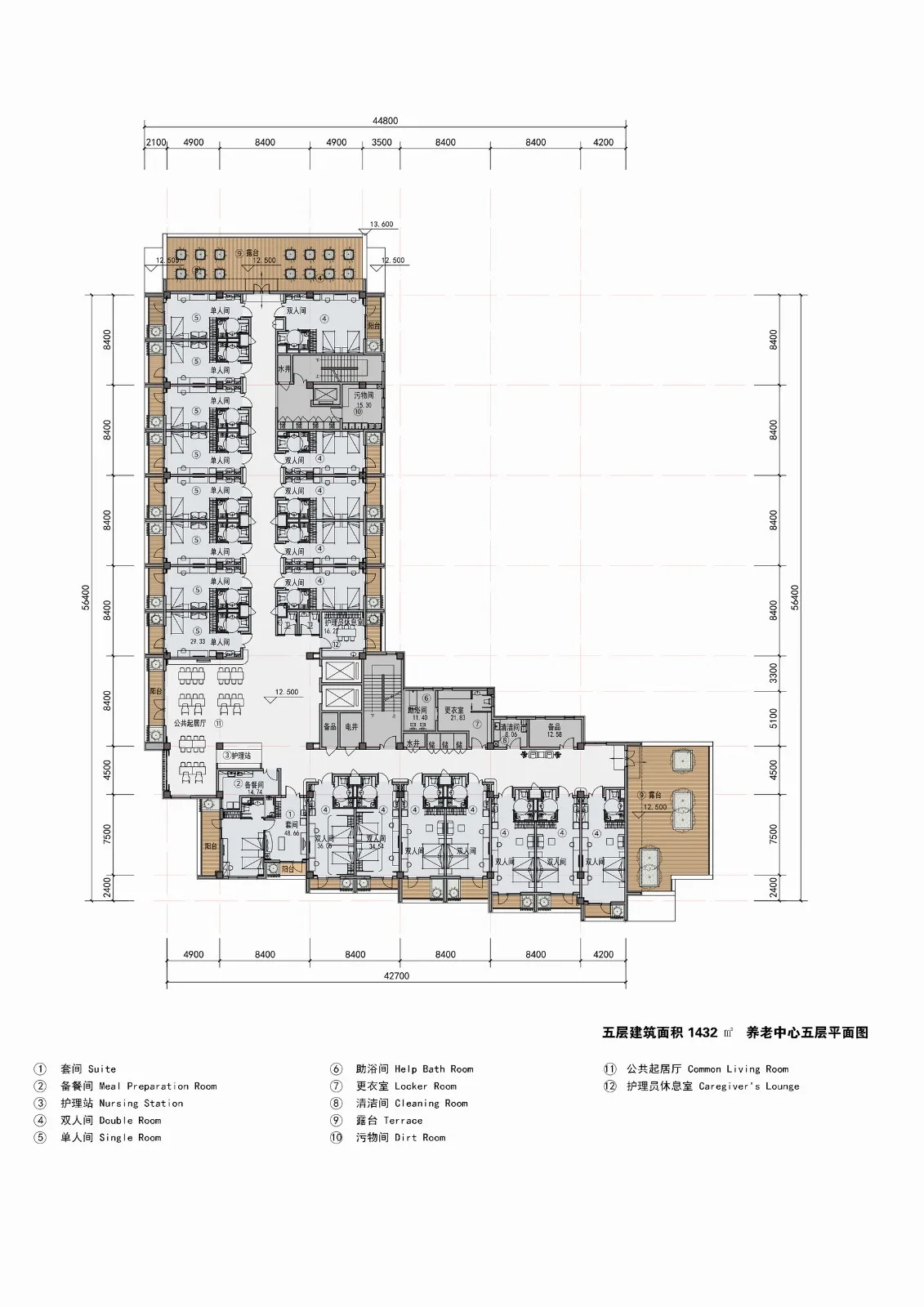 BIM Architecture | Interaction between Multi story Elderly Care Centers and External Environment - Boyuan Elderly Care Center/UUA