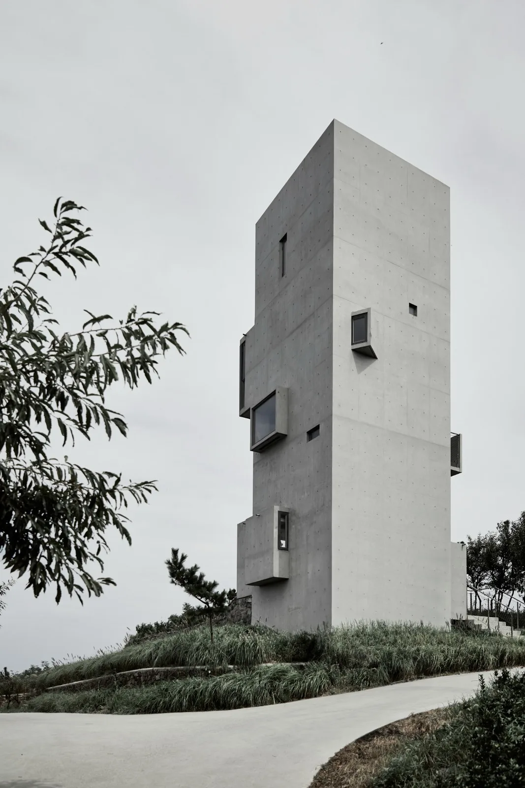 BIM Architecture | Cliff Top Cafe and Tower Residence • Architectural Firm (TAO)