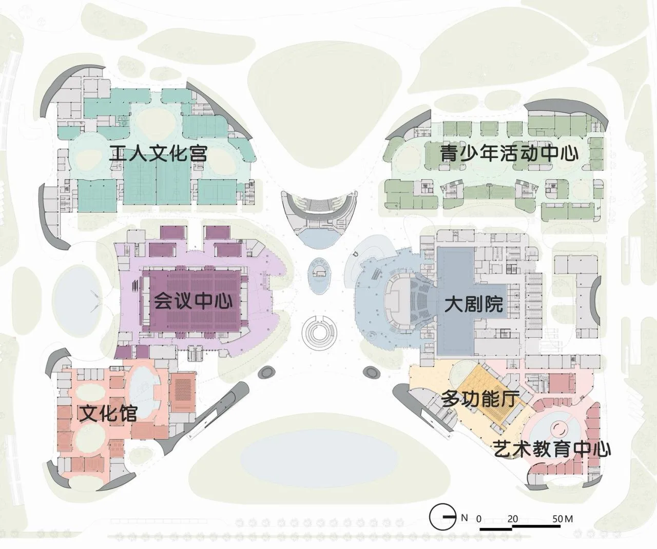 BIM Architecture | Anji 'Two Mountains' Future Science and Technology City Cultural and Art Center/MAD Ma Yansong's New Work