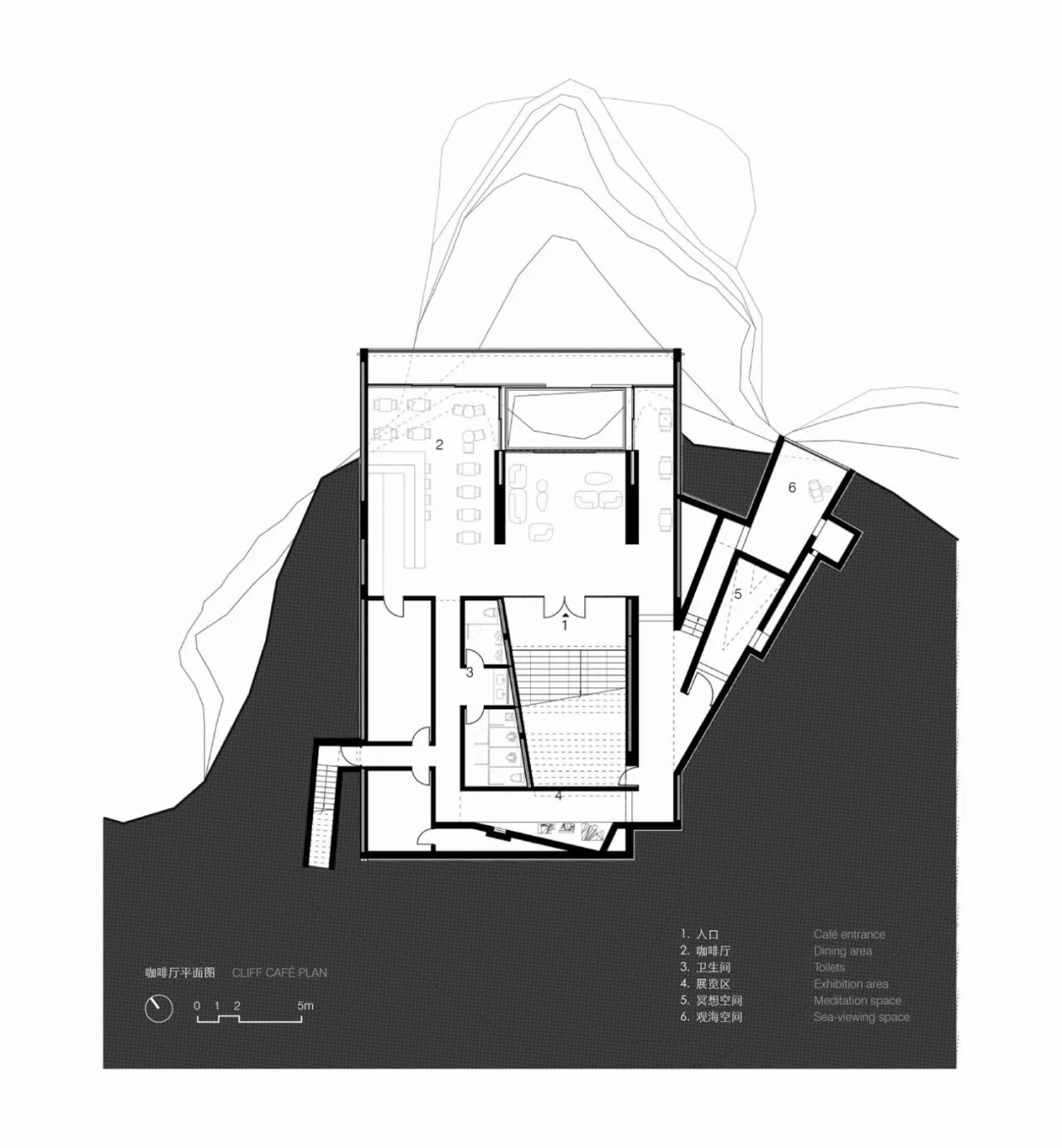 BIM Architecture | Cliff Top Cafe and Tower Residence • Architectural Firm (TAO)