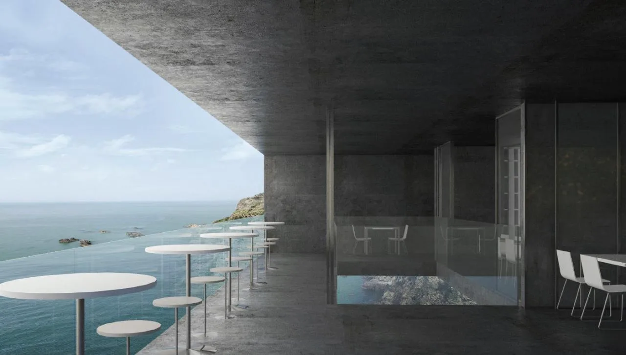 BIM Architecture | Cliff Top Cafe and Tower Residence • Architectural Firm (TAO)
