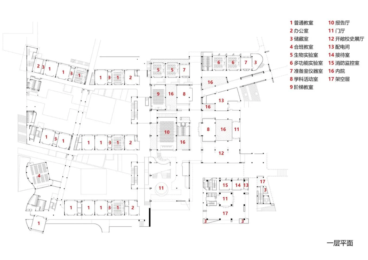 BIM Architecture | Jiangsu Jingjiang Senior High School New Campus/Rong Chaohui Studio