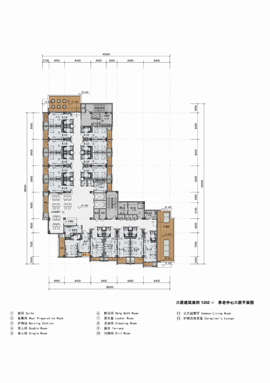 BIM Architecture | Interaction between Multi story Elderly Care Centers and External Environment - Boyuan Elderly Care Center/UUA