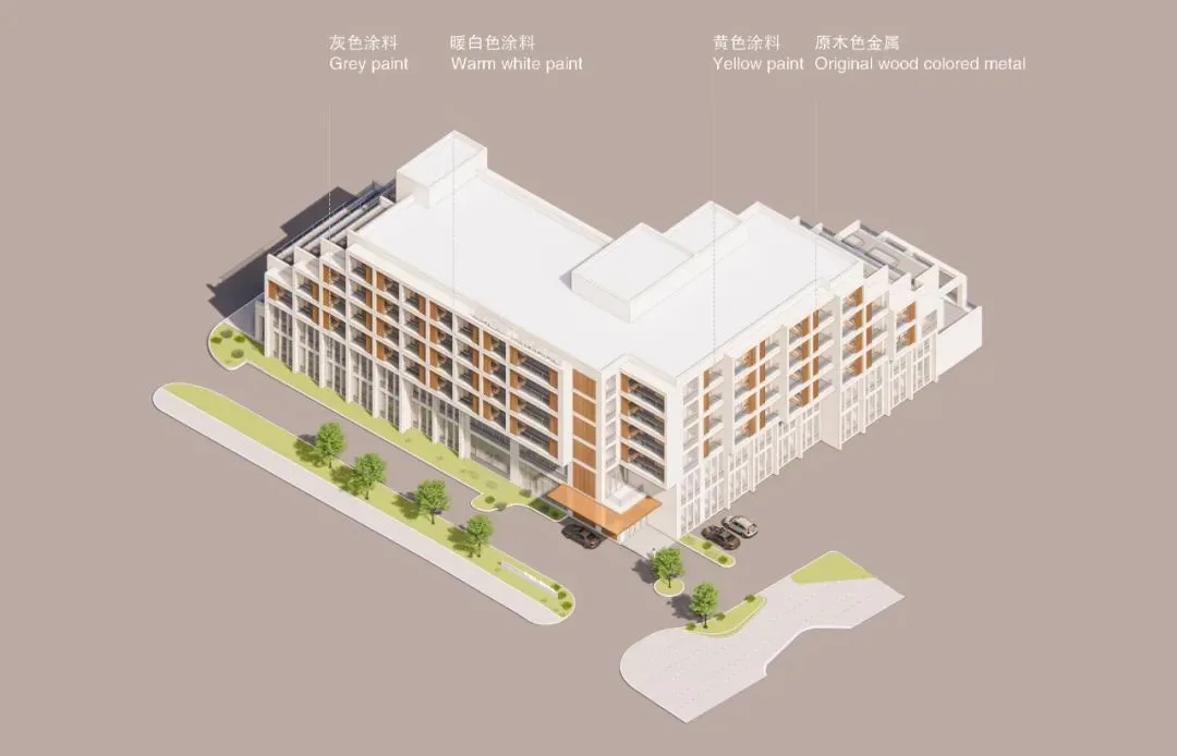 BIM Architecture | Interaction between Multi story Elderly Care Centers and External Environment - Boyuan Elderly Care Center/UUA