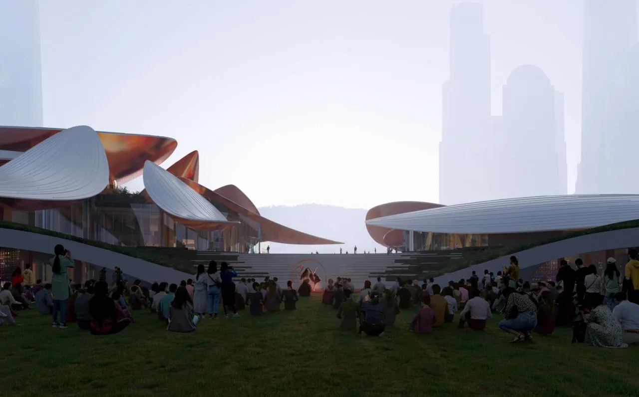 BIM Architecture | Anji 'Two Mountains' Future Science and Technology City Cultural and Art Center/MAD Ma Yansong's New Work