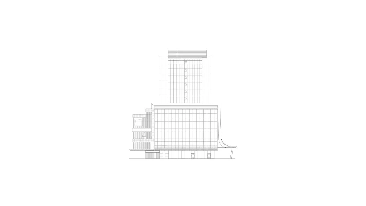 East elevation view