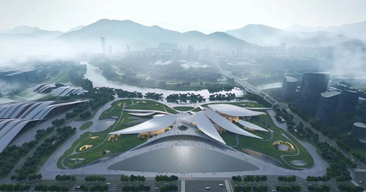 BIM Architecture | Anji 'Two Mountains' Future Science and Technology City Cultural and Art Center/MAD Ma Yansong's New Work