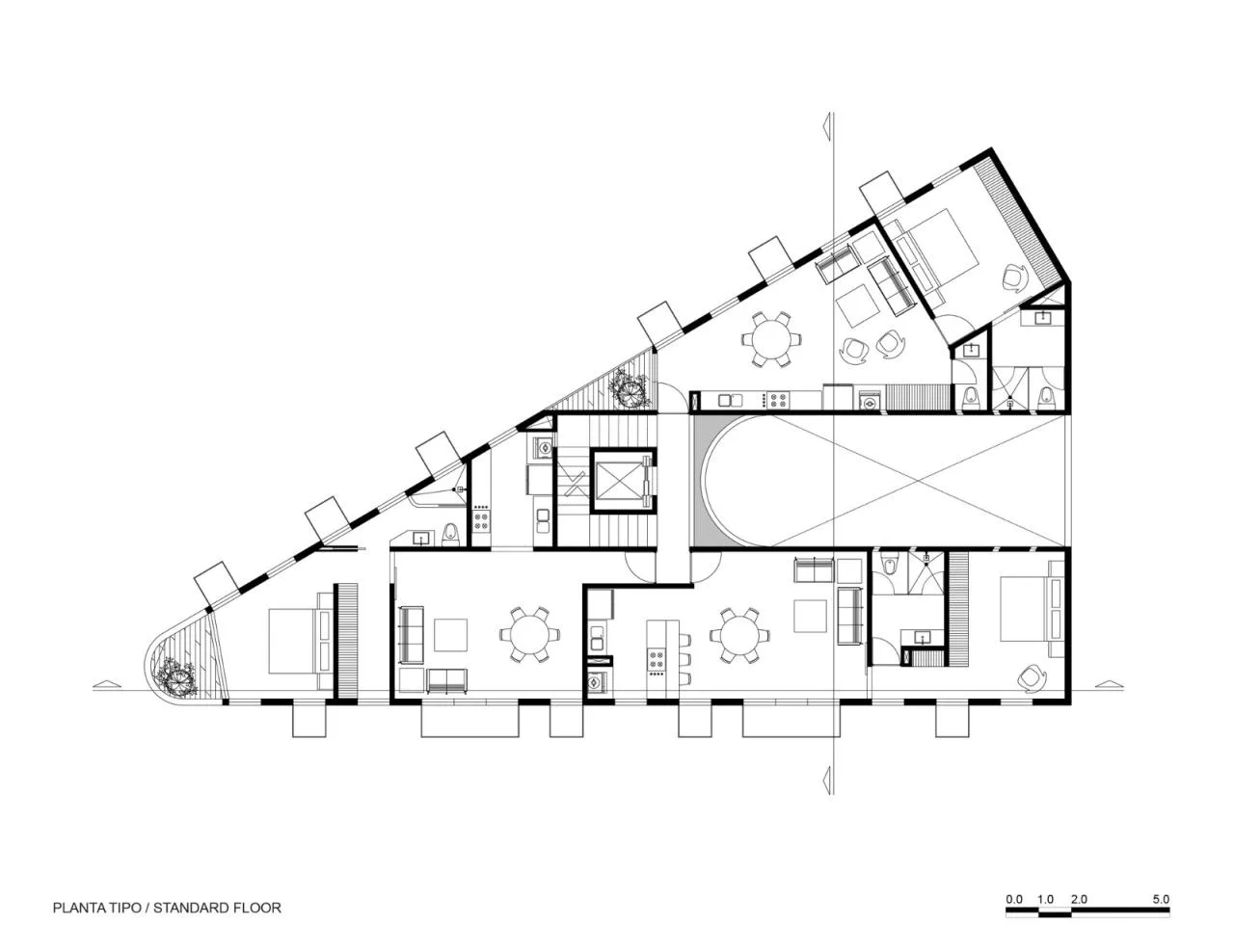 BIM Architecture | Triangle Residential Building: MO288 Residential Building/HGR ARQUITECTOS