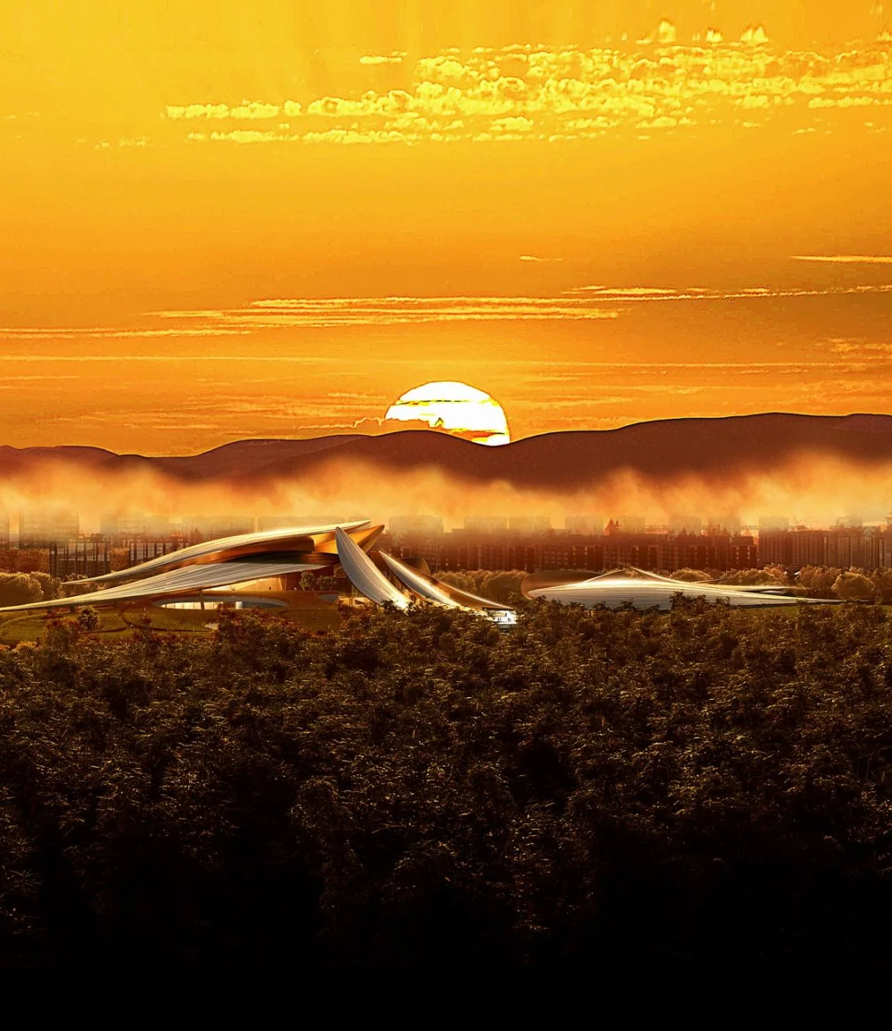 BIM Architecture | Anji 'Two Mountains' Future Science and Technology City Cultural and Art Center/MAD Ma Yansong's New Work