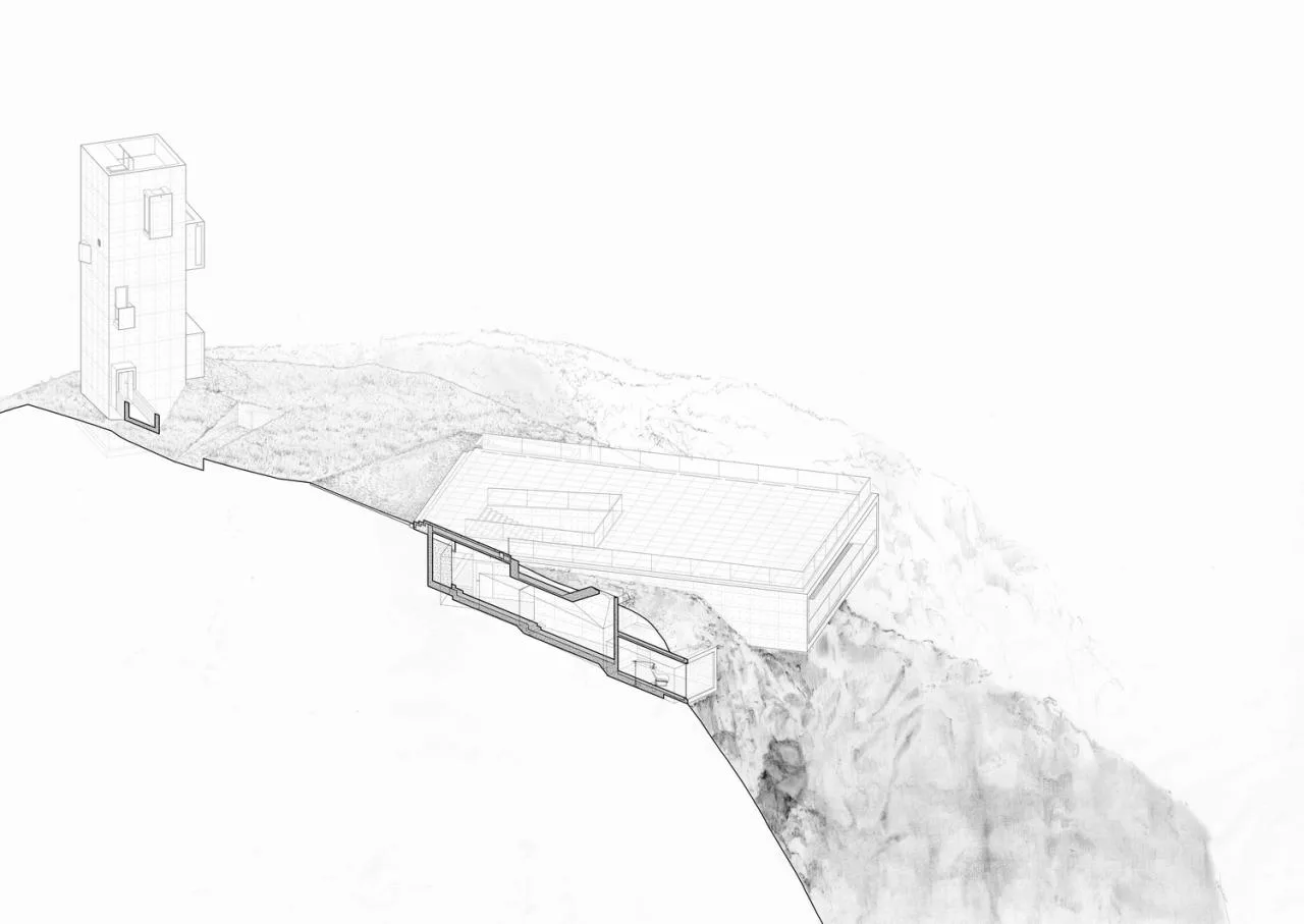 BIM Architecture | Cliff Top Cafe and Tower Residence • Architectural Firm (TAO)