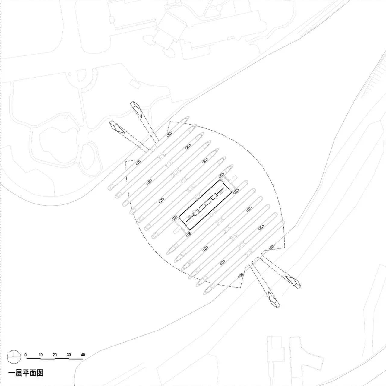 BIM Architecture | Hangzhou Ningbo Expressway Shaoxing Toll Station/Ren Tian Architecture