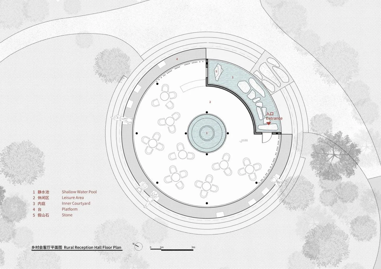 BIM Architecture | Multi level 'Lightness': Huangma Rural Revitalization Workstation and Rural Reception Room/Three dimensional Architecture