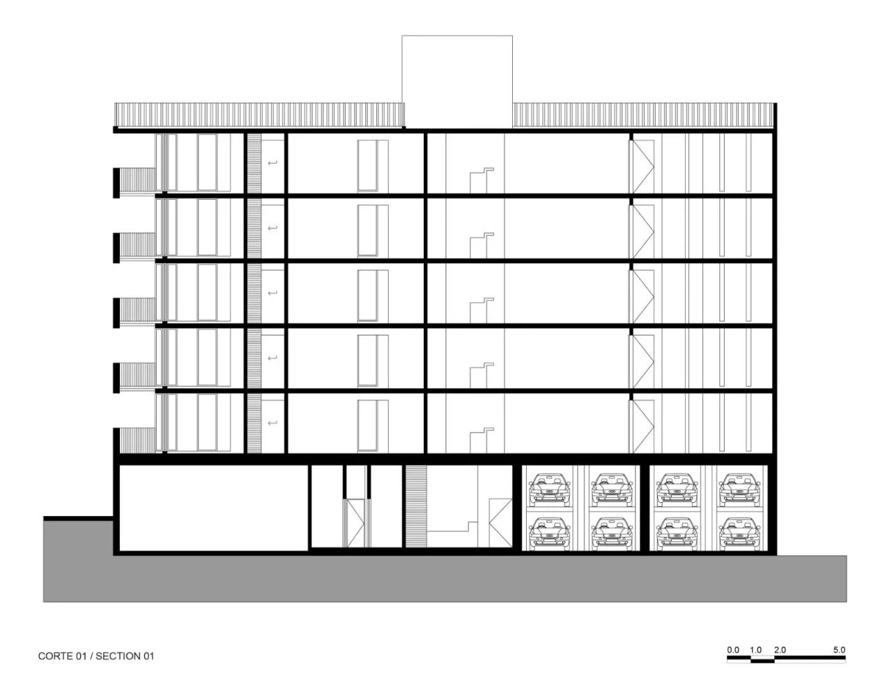 BIM Architecture | Triangle Residential Building: MO288 Residential Building/HGR ARQUITECTOS
