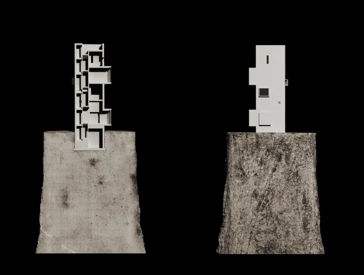 BIM Architecture | Cliff Top Cafe and Tower Residence • Architectural Firm (TAO)