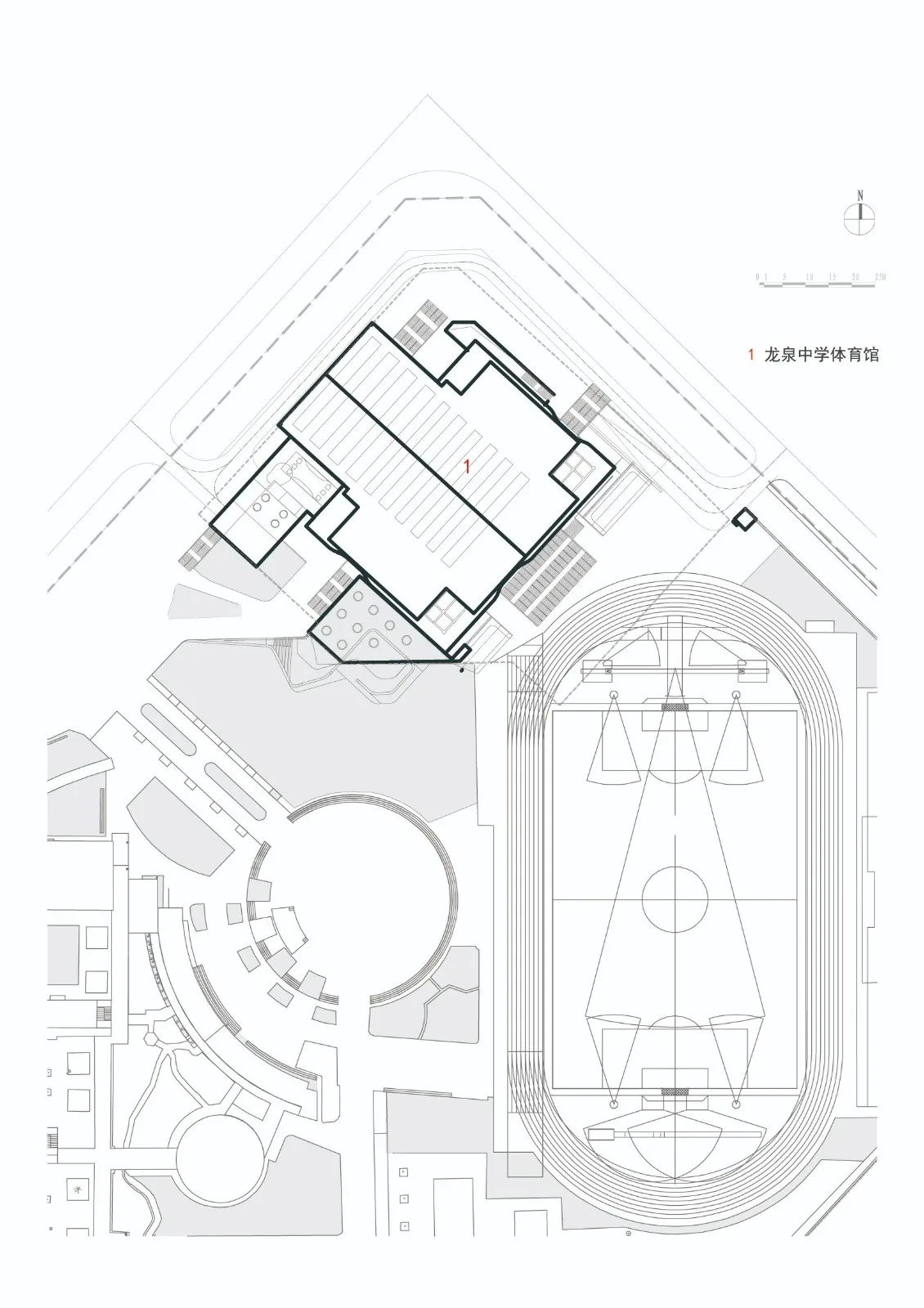 BIM Architecture | Longquan Middle School Gymnasium/China Southwest Architectural Design and Research Institute Co., Ltd