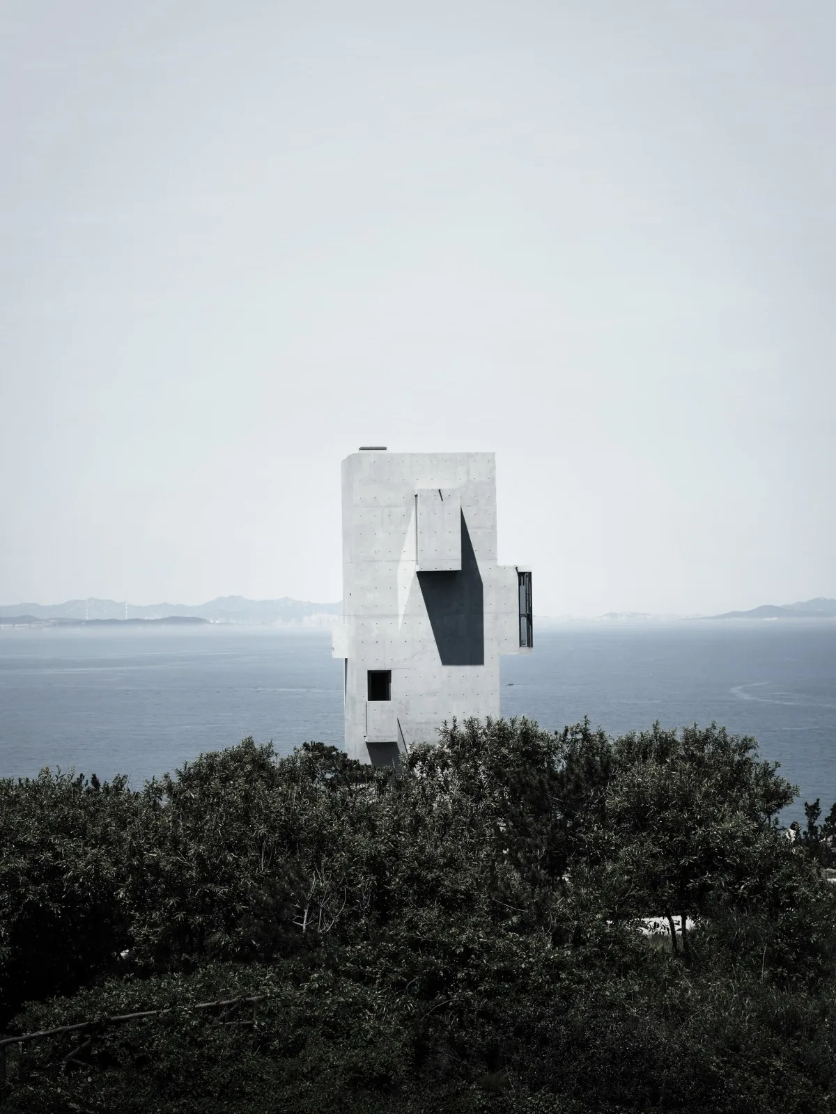 BIM Architecture | Cliff Top Cafe and Tower Residence • Architectural Firm (TAO)