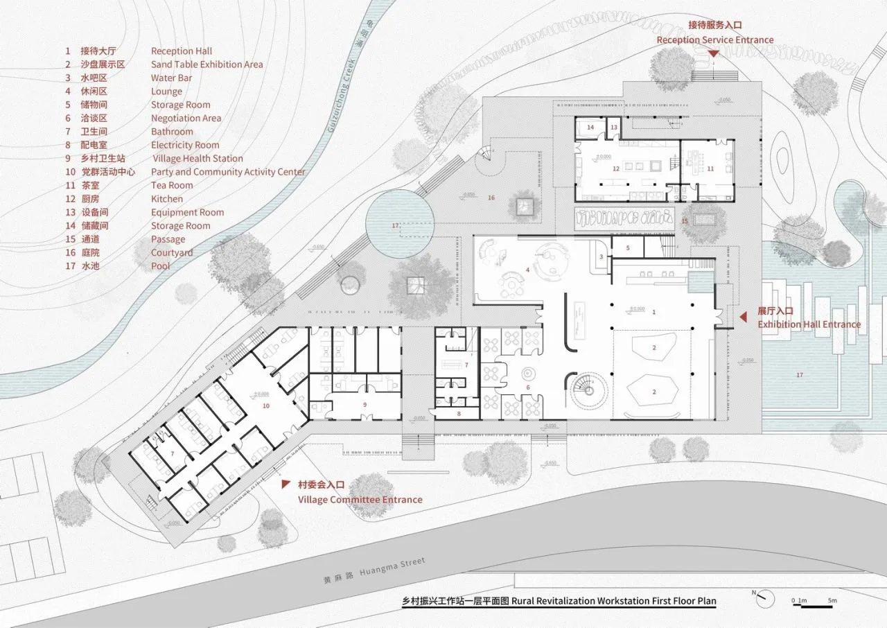 BIM Architecture | Multi level 'Lightness': Huangma Rural Revitalization Workstation and Rural Reception Room/Three dimensional Architecture
