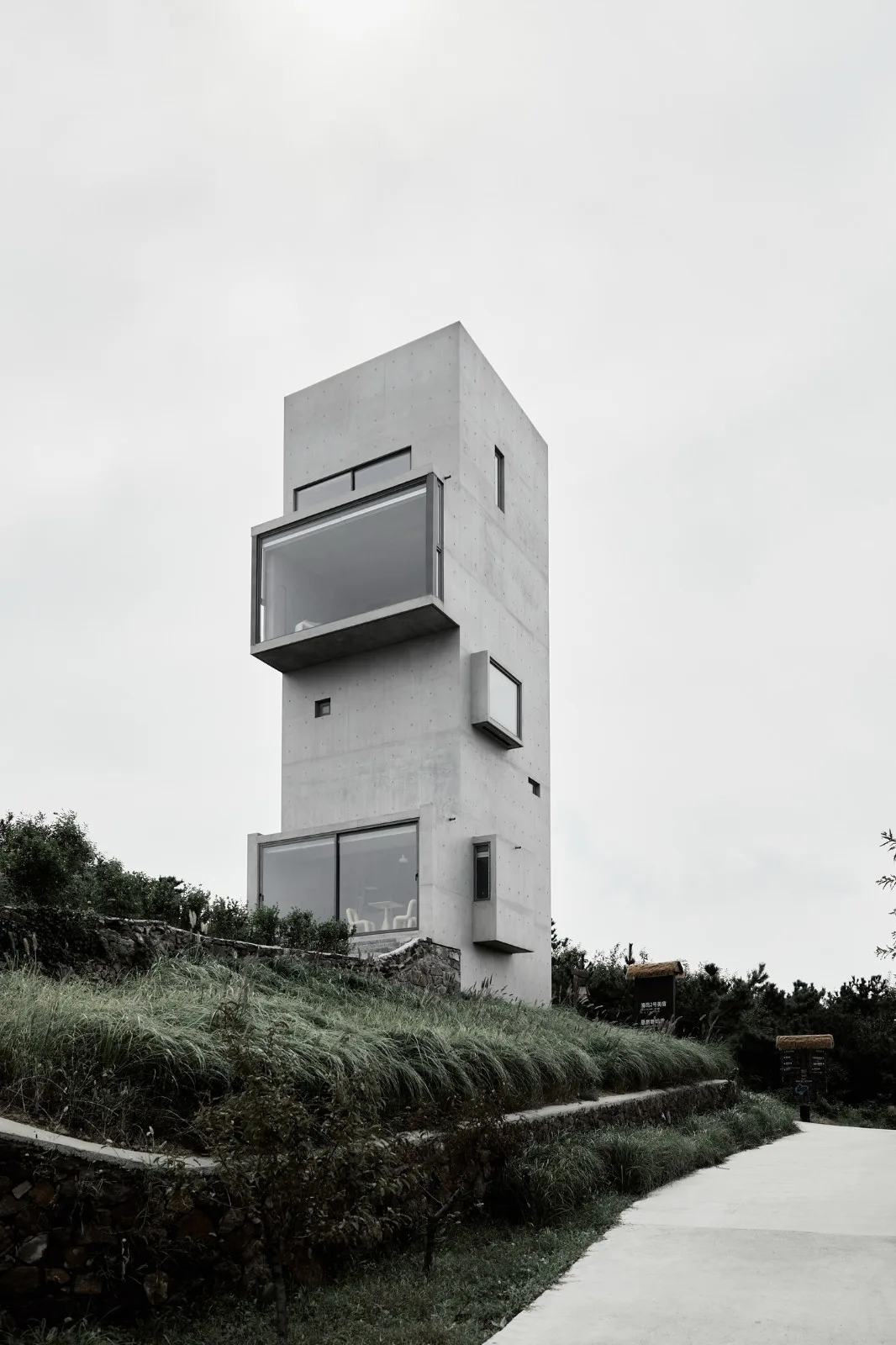 BIM Architecture | Cliff Top Cafe and Tower Residence • Architectural Firm (TAO)