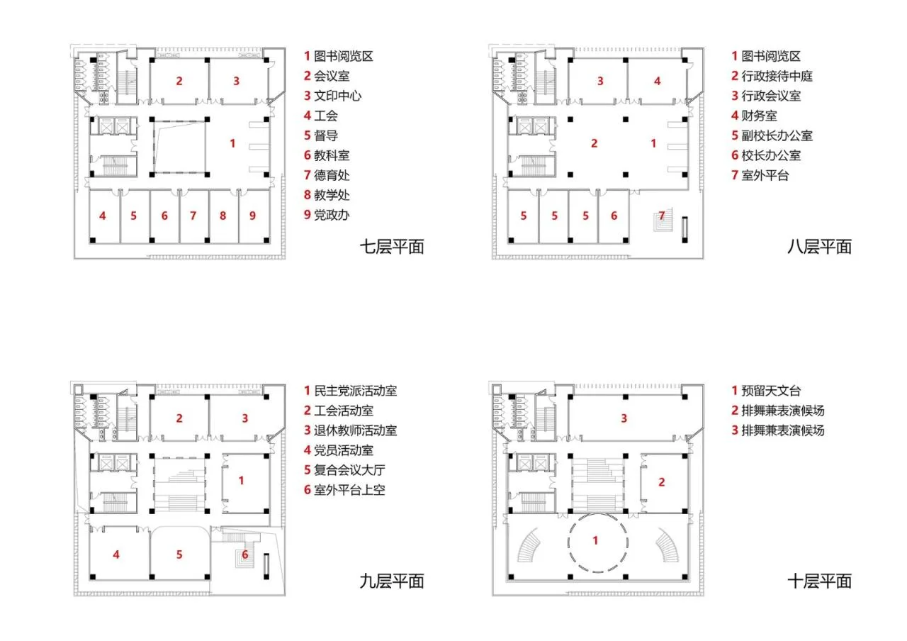 BIM Architecture | Jiangsu Jingjiang Senior High School New Campus/Rong Chaohui Studio