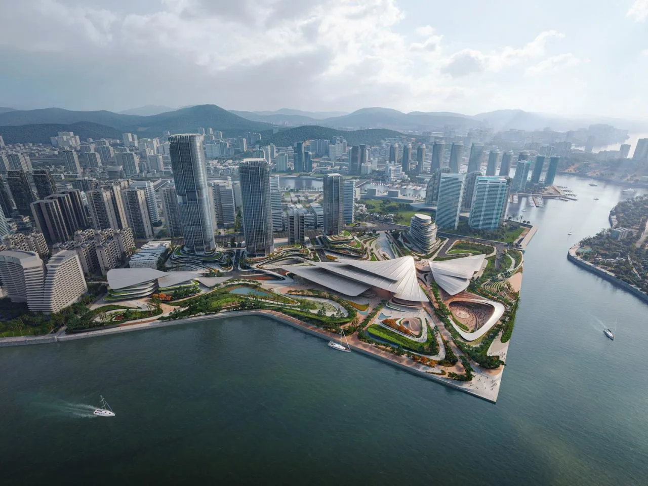 BIM Architecture | Sanya New Culture District Design Competition/Zaha Hadid Architects
