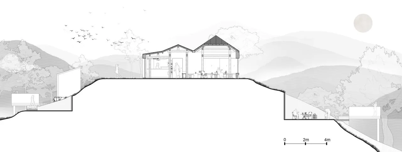 BIM Architecture | Shanye Tea Cafe/Pingjie Design at the foot of Siming Mountain