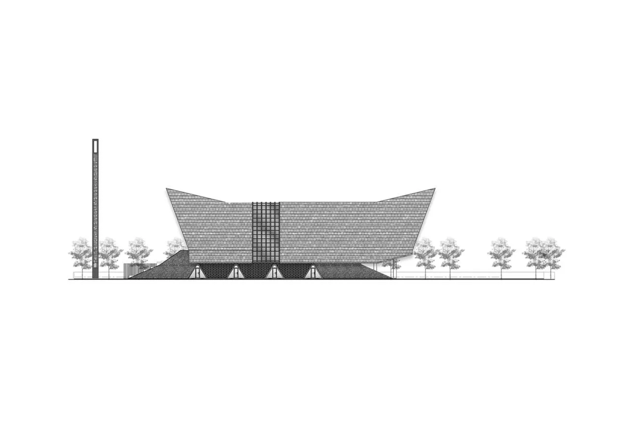 BIM architecture | hollowing out, allowing light to enter the mosque At Taufik/JOSO