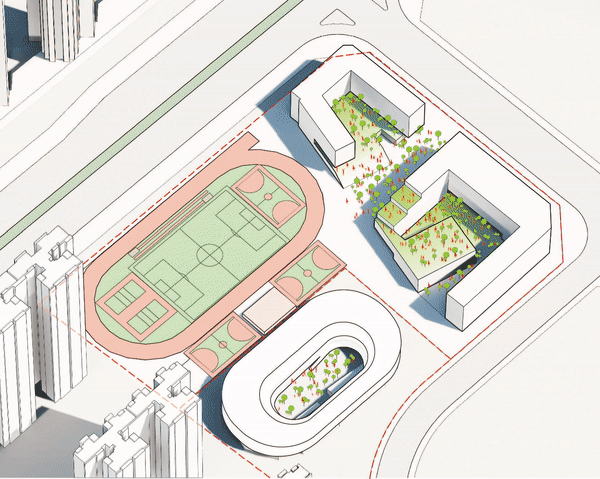 BIM Architecture | Zhongyang School and Shantou Special Center Kindergarten/Botao Architecture in Longhu District, Shantou City