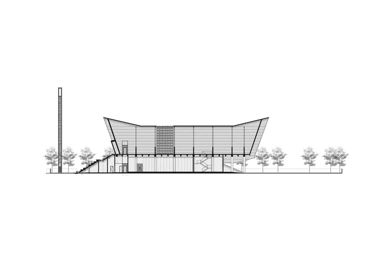 BIM architecture | hollowing out, allowing light to enter the mosque At Taufik/JOSO