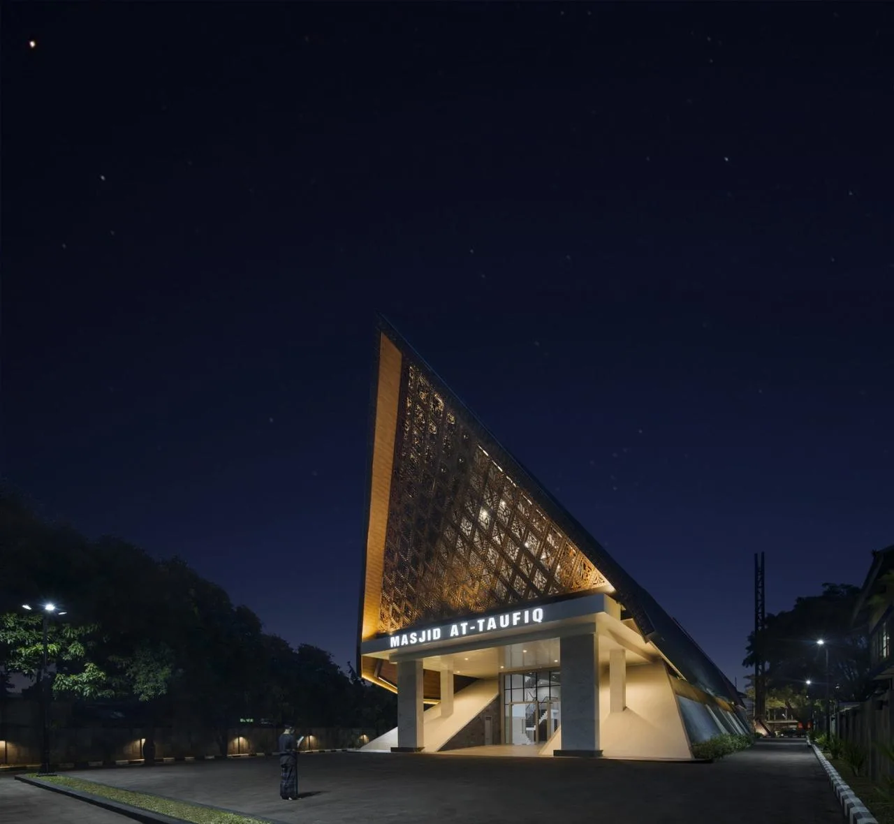 BIM architecture | hollowing out, allowing light to enter the mosque At Taufik/JOSO