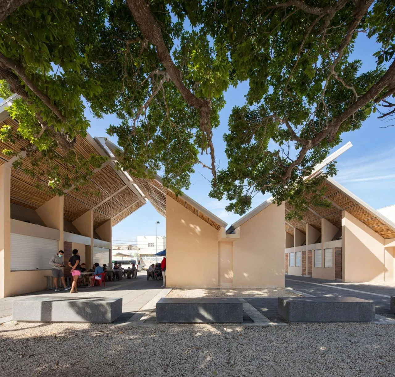 BIM Architecture | Shaded Space, Stand for Cooling: Chicxulub Square/Estudio MMX