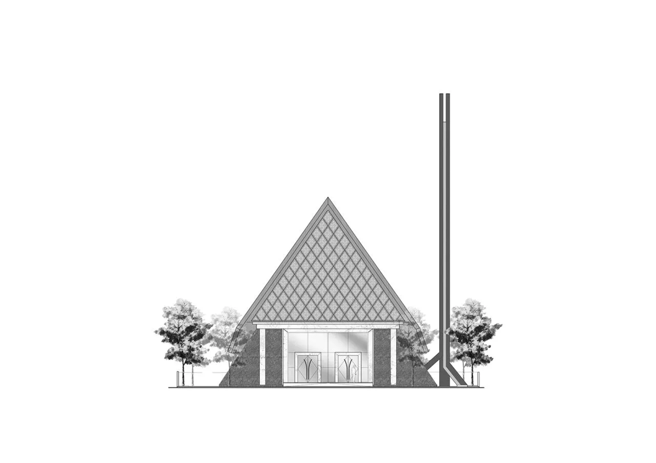 BIM architecture | hollowing out, allowing light to enter the mosque At Taufik/JOSO