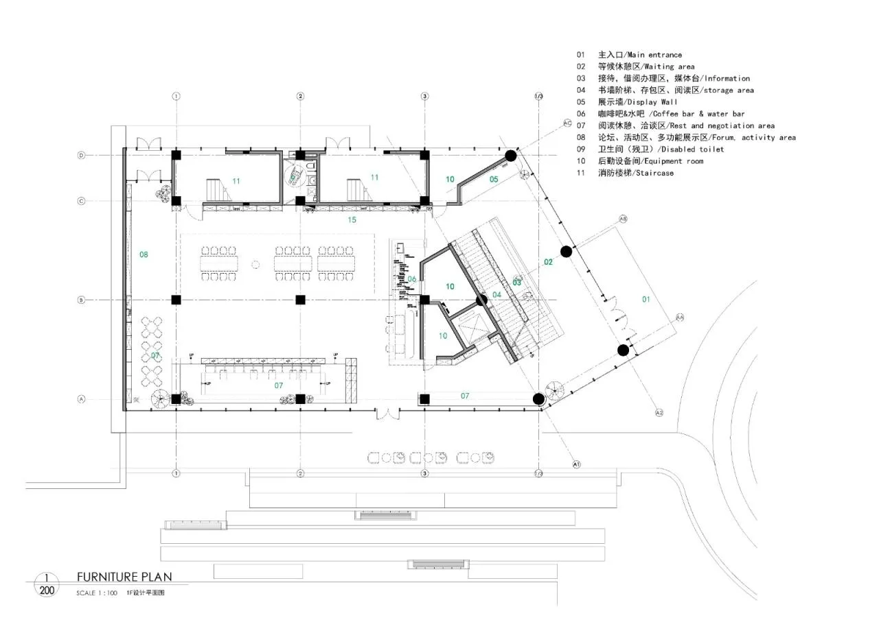 BIM Architecture | Shouchuang Heyuan Pinggu New City Rental Housing Community Library/Yan Yang Architectural Design