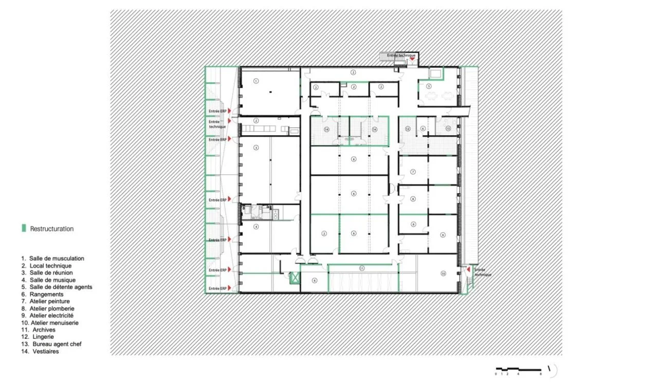 BIM Architecture | Joliot Curie School Catering Services and School Life Center/Ateliers O-S Architects