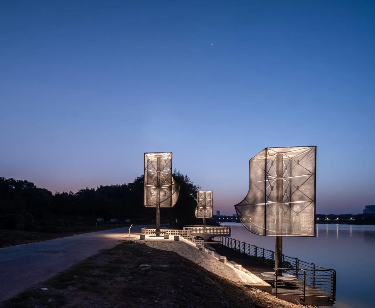 BIM Architecture | 'Wind Rises' Installation, Jingshi Guang River Embankment Renovation/School of Building and Planning, Huazhong University of Science and Technology+Qing · Weishe Studio