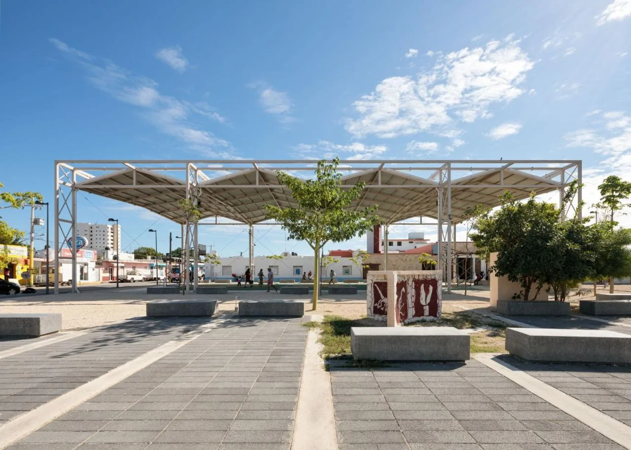 BIM Architecture | Shaded Space, Stand for Cooling: Chicxulub Square/Estudio MMX
