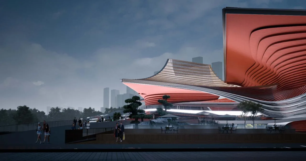 BIM Architecture | Wuhan Opera Center: Viewing Lake and River, Painting Landscape, Guqin Terrace Music, Encountering Garden/Weisiping Architectural Design
