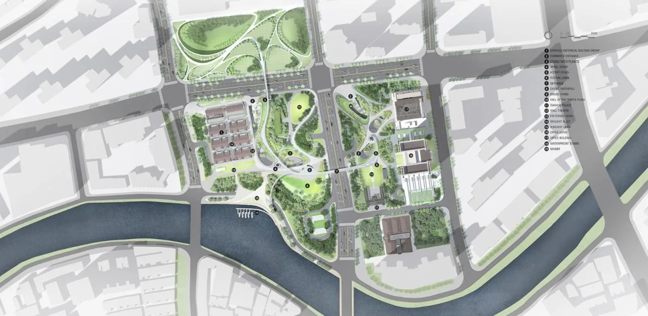 BIM Architecture | Shanghai Suhewan Wanda Plaza Landscape Design/Lab D+H