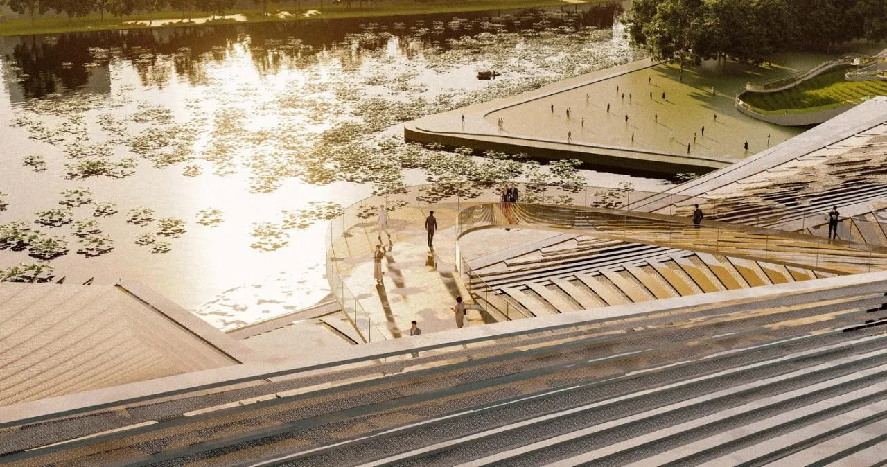 BIM Architecture | Wuhan Opera Center: Viewing Lake and River, Painting Landscape, Guqin Terrace Music, Encountering Garden/Weisiping Architectural Design