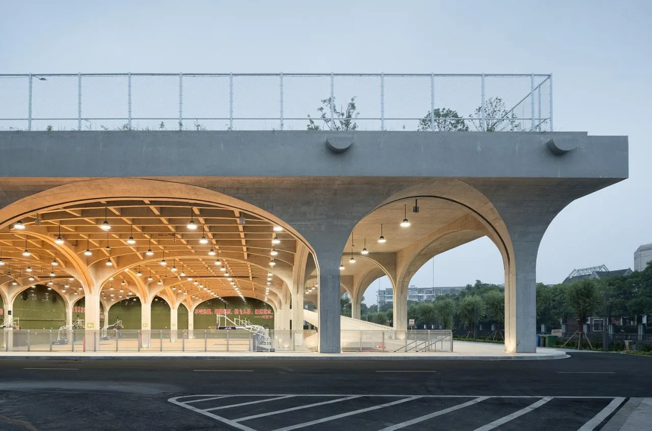 BIM Architecture | Wind and Rain Playground of Shaoxing University of Arts and Sciences/Architectural Design and Research Institute of Zhejiang University
