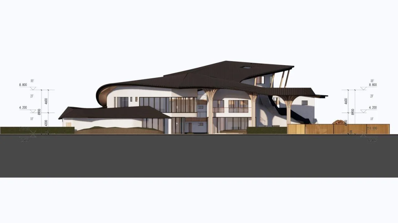 BIM Architecture | Integration of Western Sichuan Architecture and Taoist Culture / Qingcheng Pushe Family Resort Hotel - 2023 Golden Panda Tianfu Creative Design Award Winner