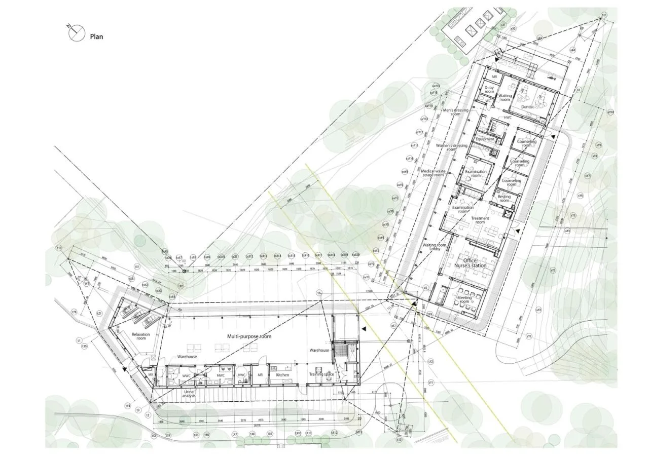 BIM Architecture | KANEKA Health Center/Kengo Kuma Architecture Urban Design Firm+Dacheng Construction