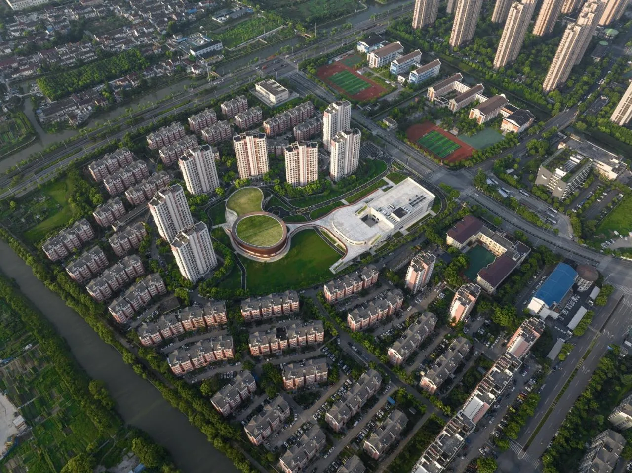 Aerial view of the project