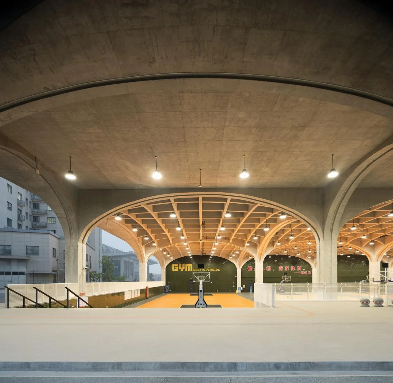 BIM Architecture | Wind and Rain Playground of Shaoxing University of Arts and Sciences/Architectural Design and Research Institute of Zhejiang University