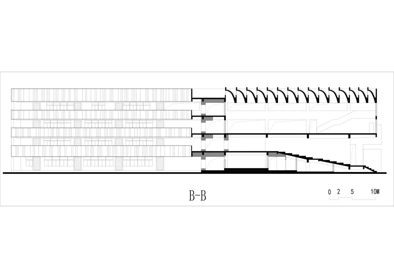 Section diagram of Fengpu Elementary School