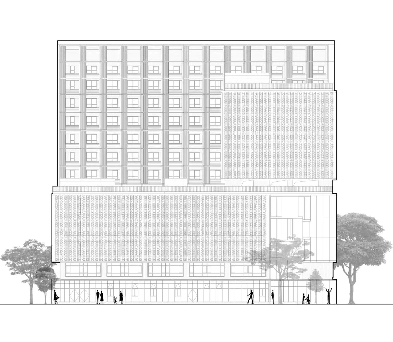 BIM Architecture | Renovation and Expansion of Xi'an High tech No.1 Middle School (High School Division)/Qu Peiqing Studio of China Northwest Architectural Design and Research Institute