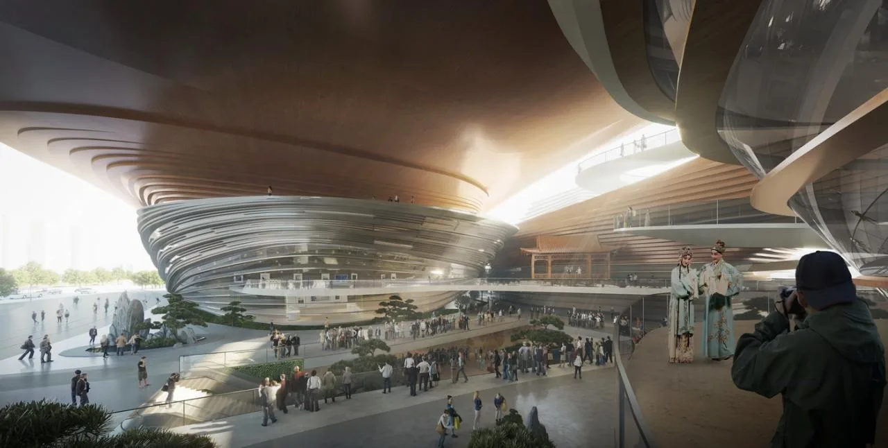 BIM Architecture | Wuhan Opera Center: Viewing Lake and River, Painting Landscape, Guqin Terrace Music, Encountering Garden/Weisiping Architectural Design